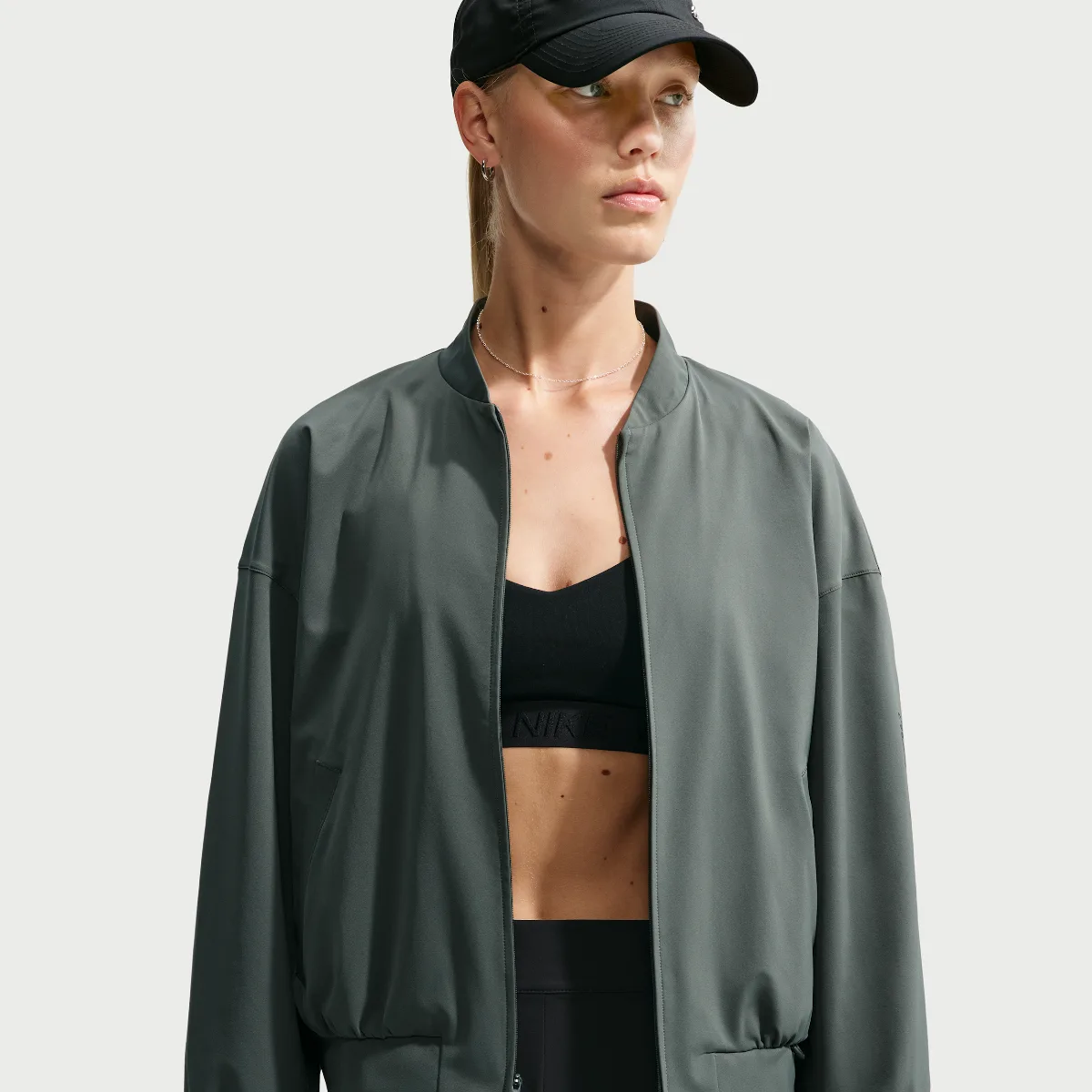 24.7 PerfectStretch Dri-FIT UV Protection Oversized Bomber Jacket by Nike
