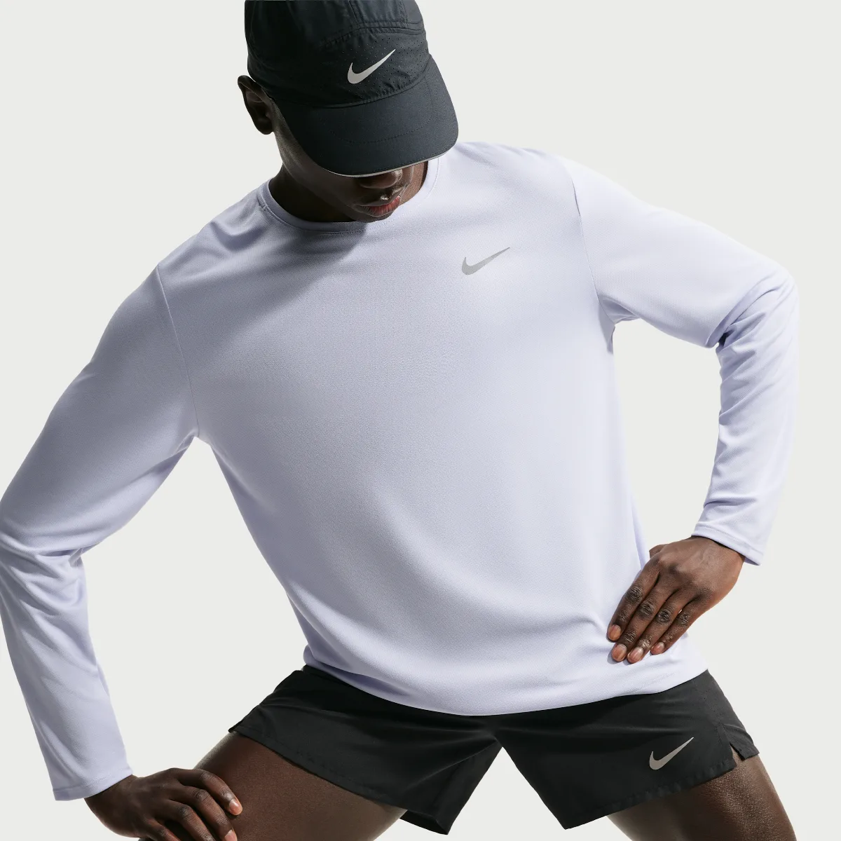 Miler Dri-FIT Long-Sleeve Running Top by Nike
