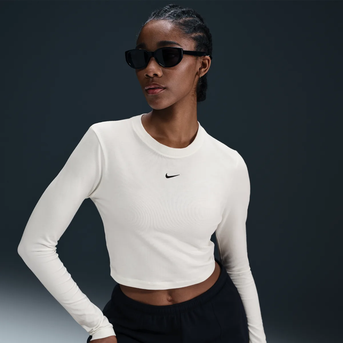Sportswear Chill Knit Slim Long-Sleeve Cropped Top by Nike