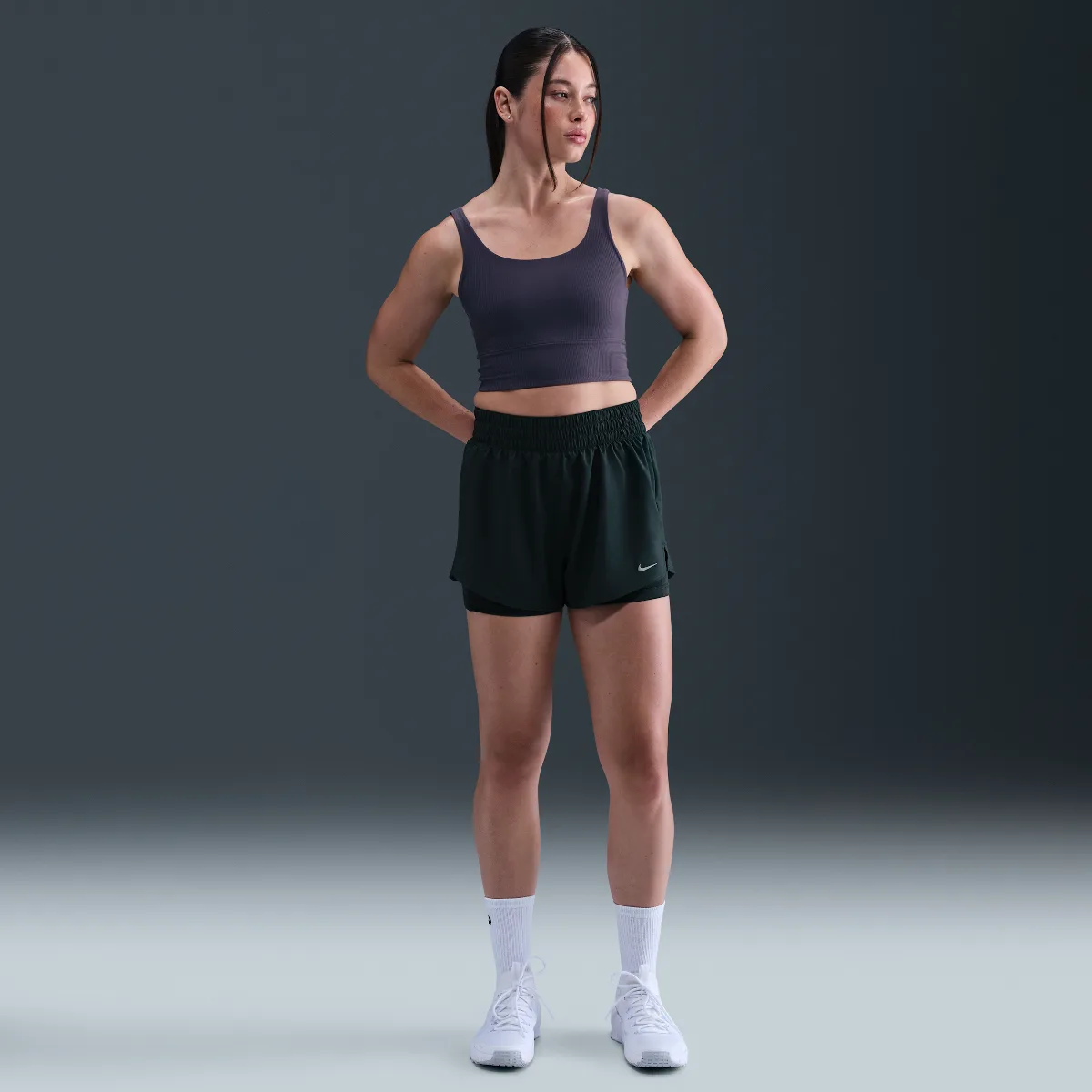 One Dri-FIT High-Waisted 3" 2-In-1 Shorts by Nike