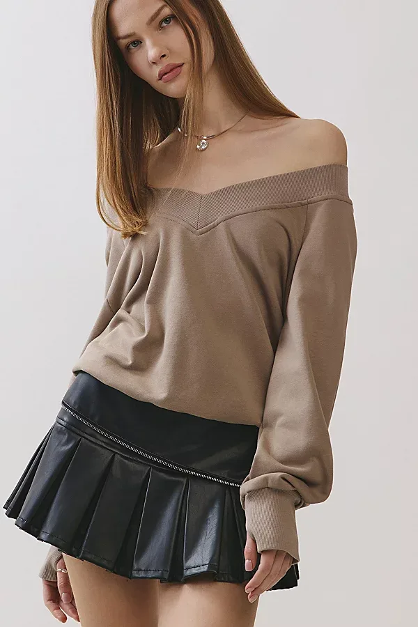 Ophelia Off the Shoulder Sweatshirt by Personal Code