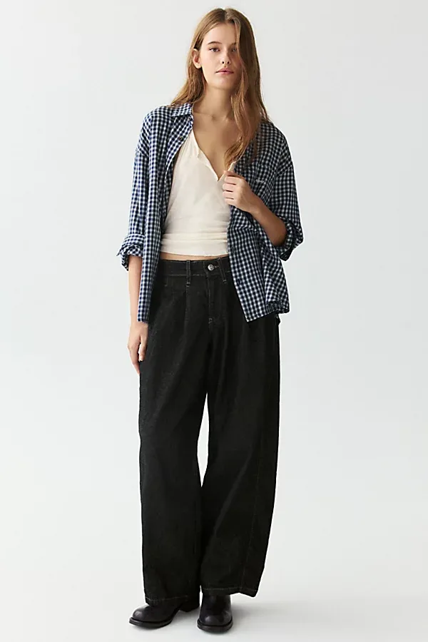 Jax Pleated Cocoon Low-Rise Jeans by BDG