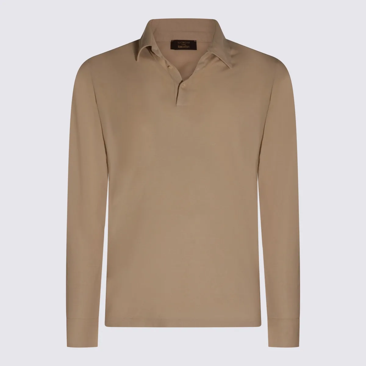 Beige Cotton Polo Shirt