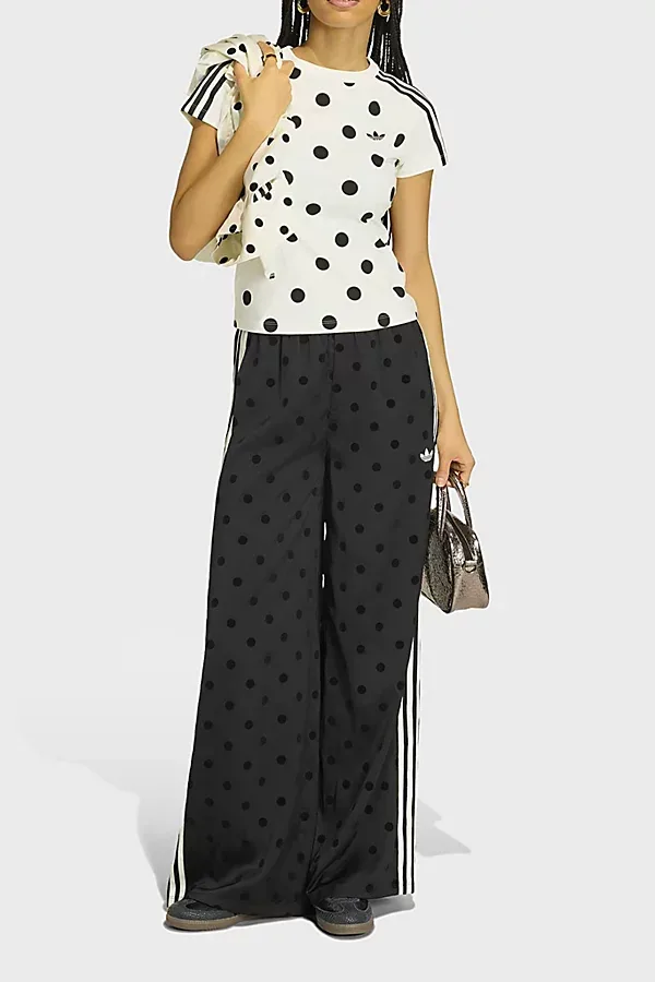 Adidas Originals Satin Polka Dot Wide Leg Pants by adidas