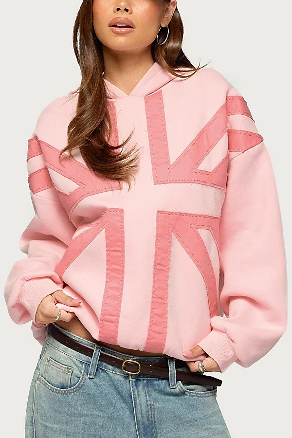 Union Jack Oversized Hoodie by Edikted