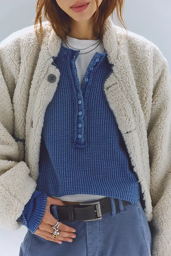 FP One Blake Shrunken Henley Thermal by Free People