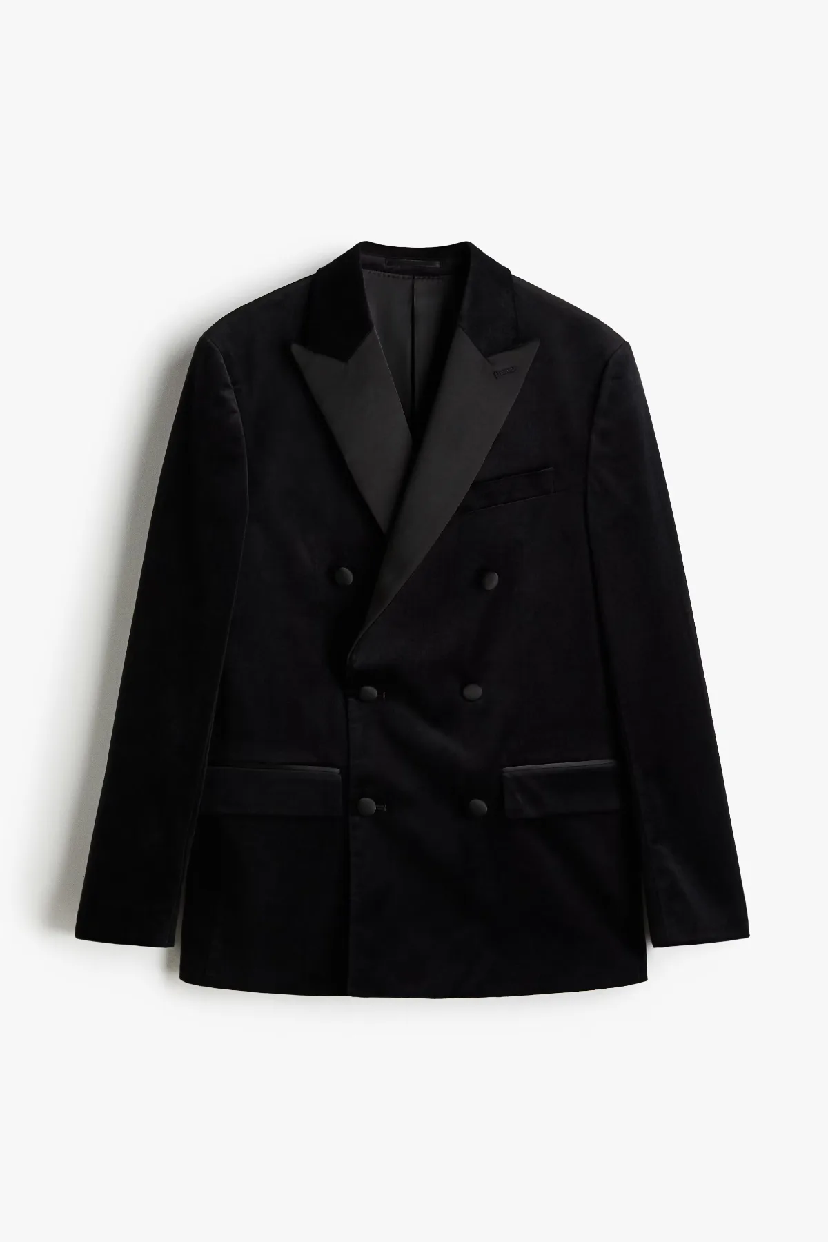 Regular-Fit Double-Breasted Velvet Jacket by H&M