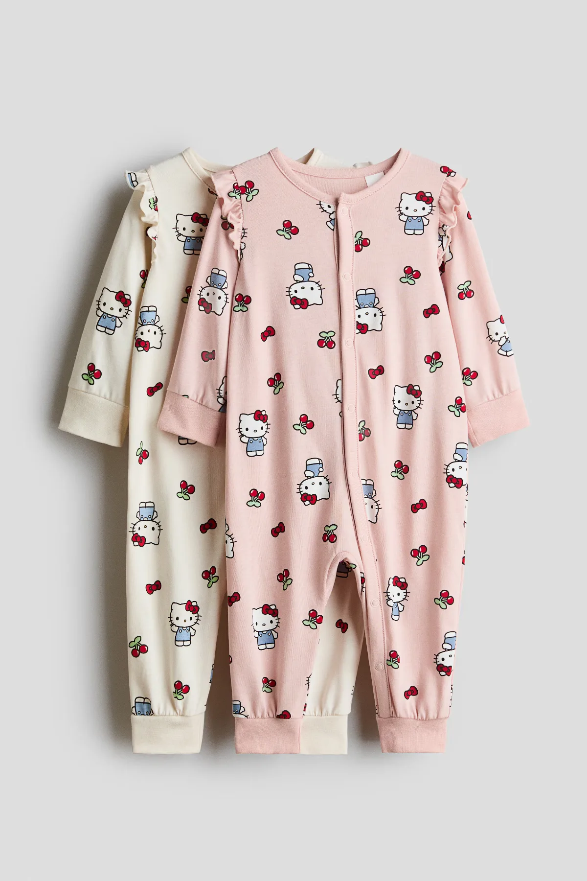 2-Pack Printed Cotton Pajama Jumpsuits by H&M