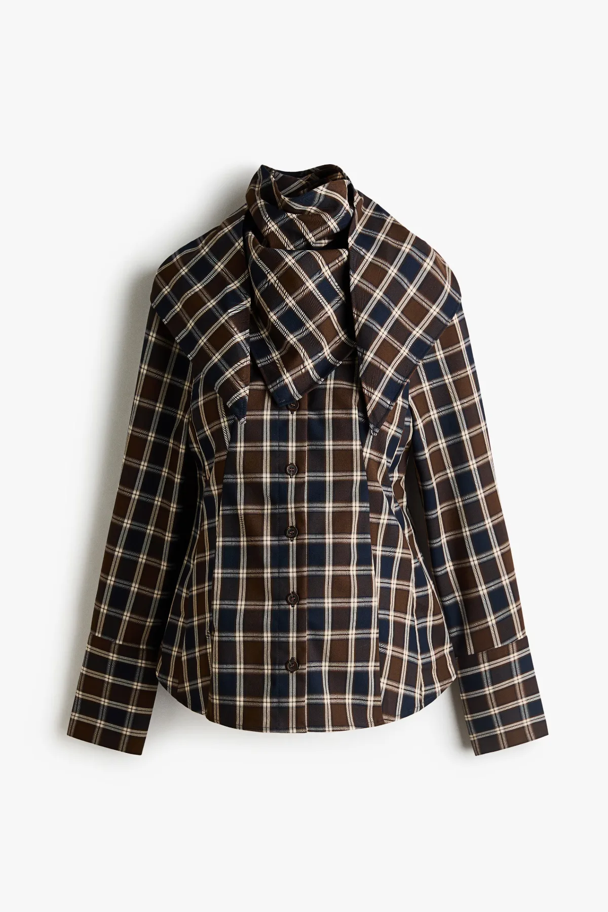 MAMA Scarf-Detail Twill Shirt by H&M