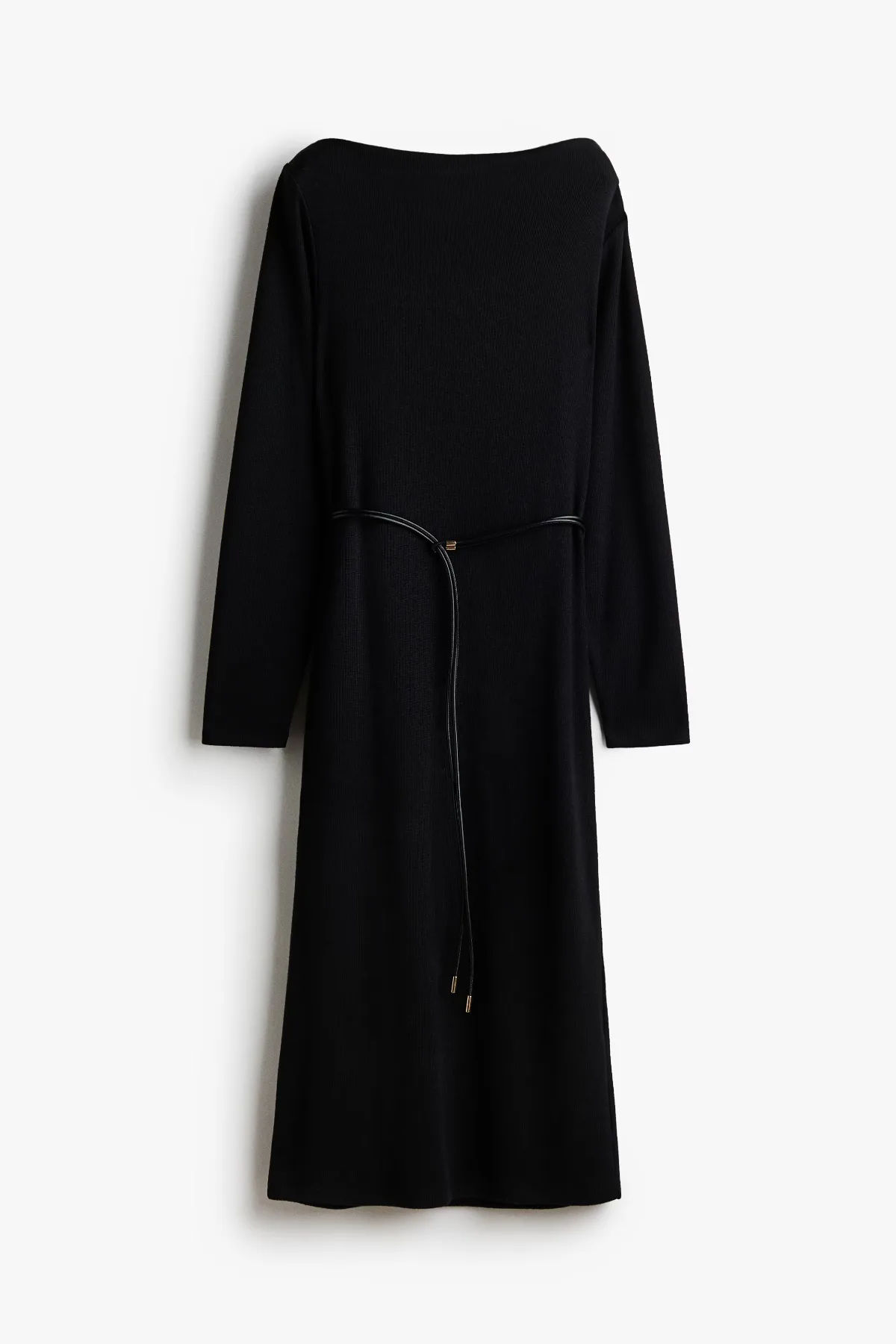 Belted Rib-Knit Dress by H&M