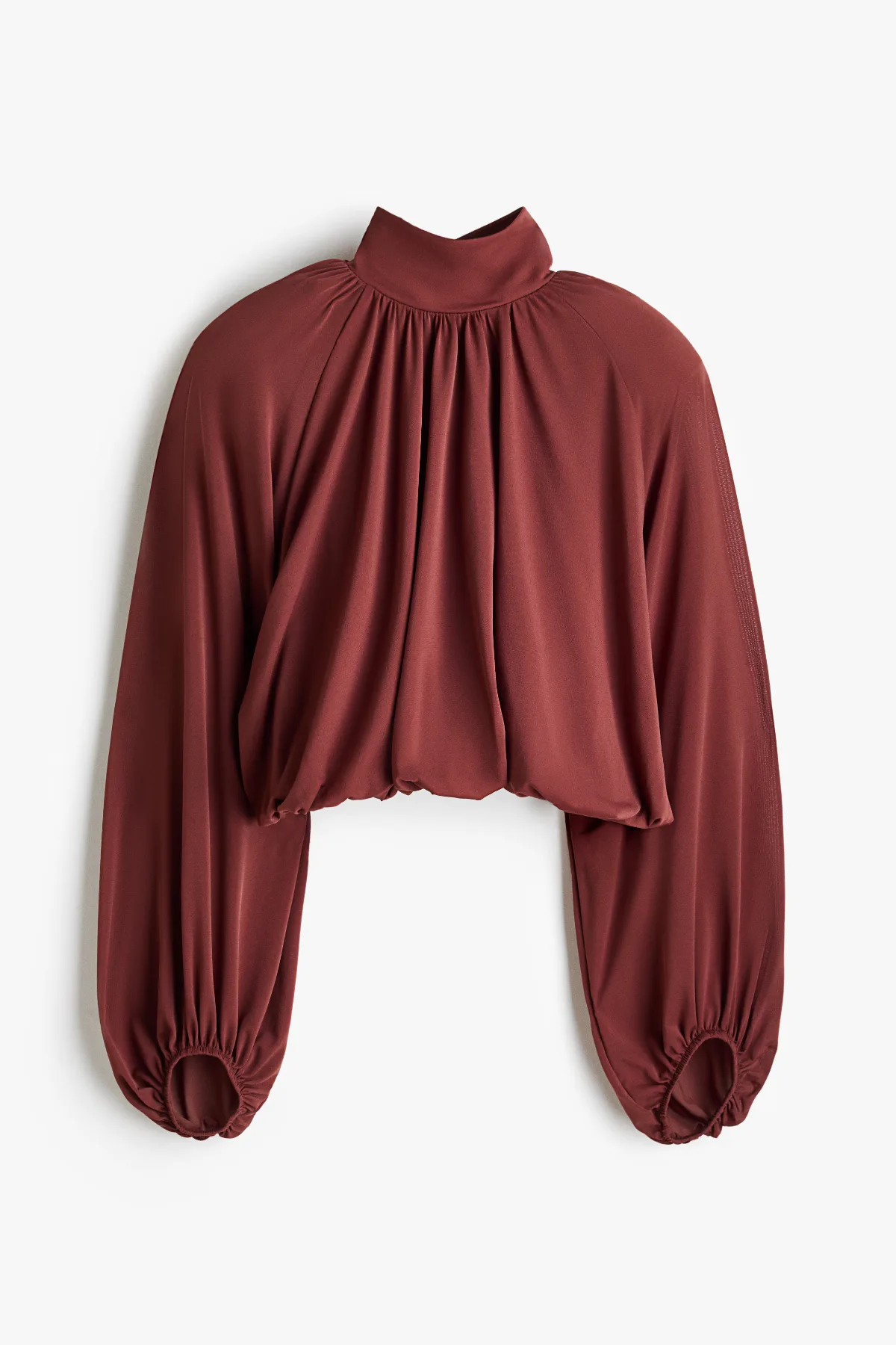 Balloon-Sleeved Top with Shoulder Pads by H&M