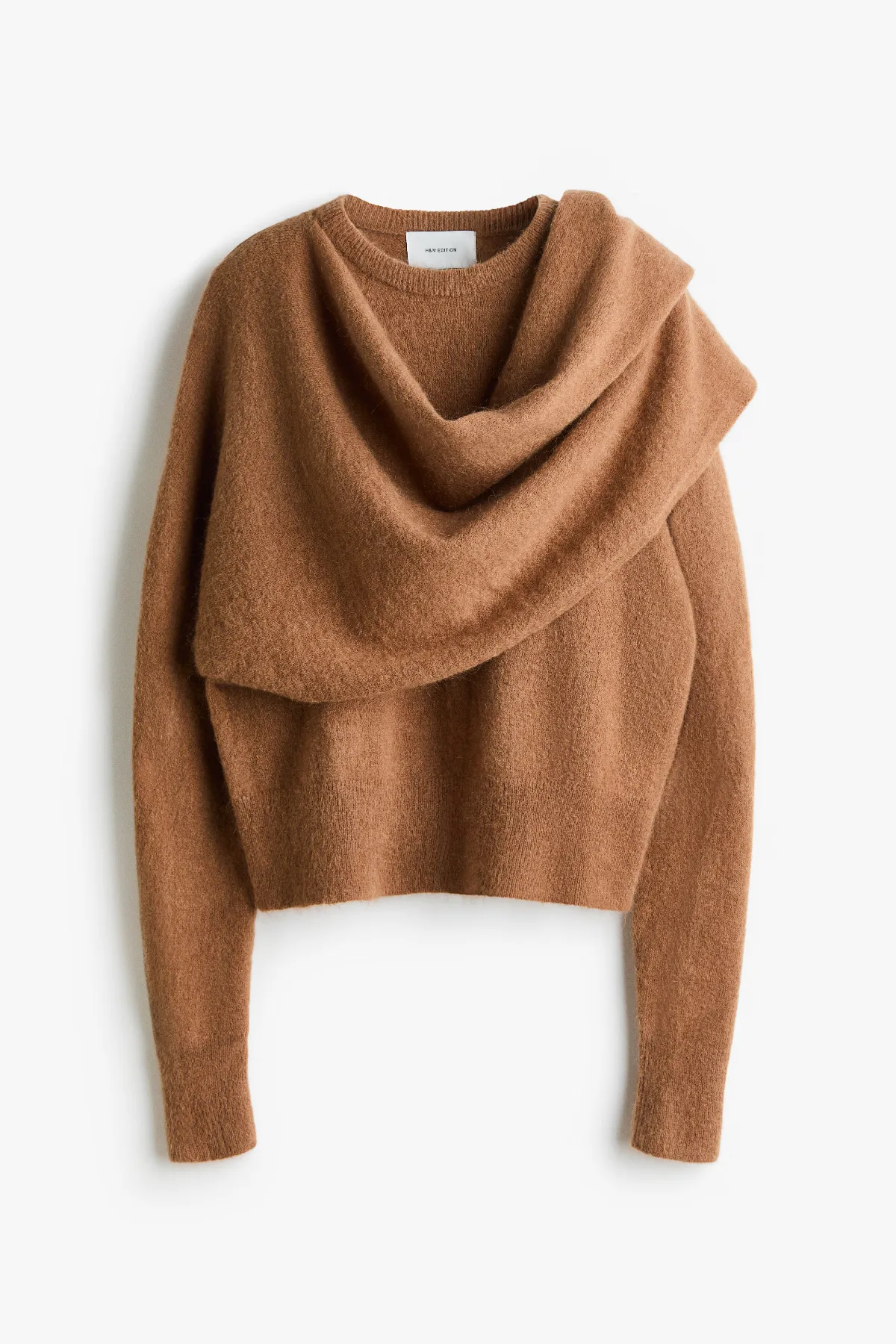 Scarf-Collar Mohair-Blend Sweater by H&M