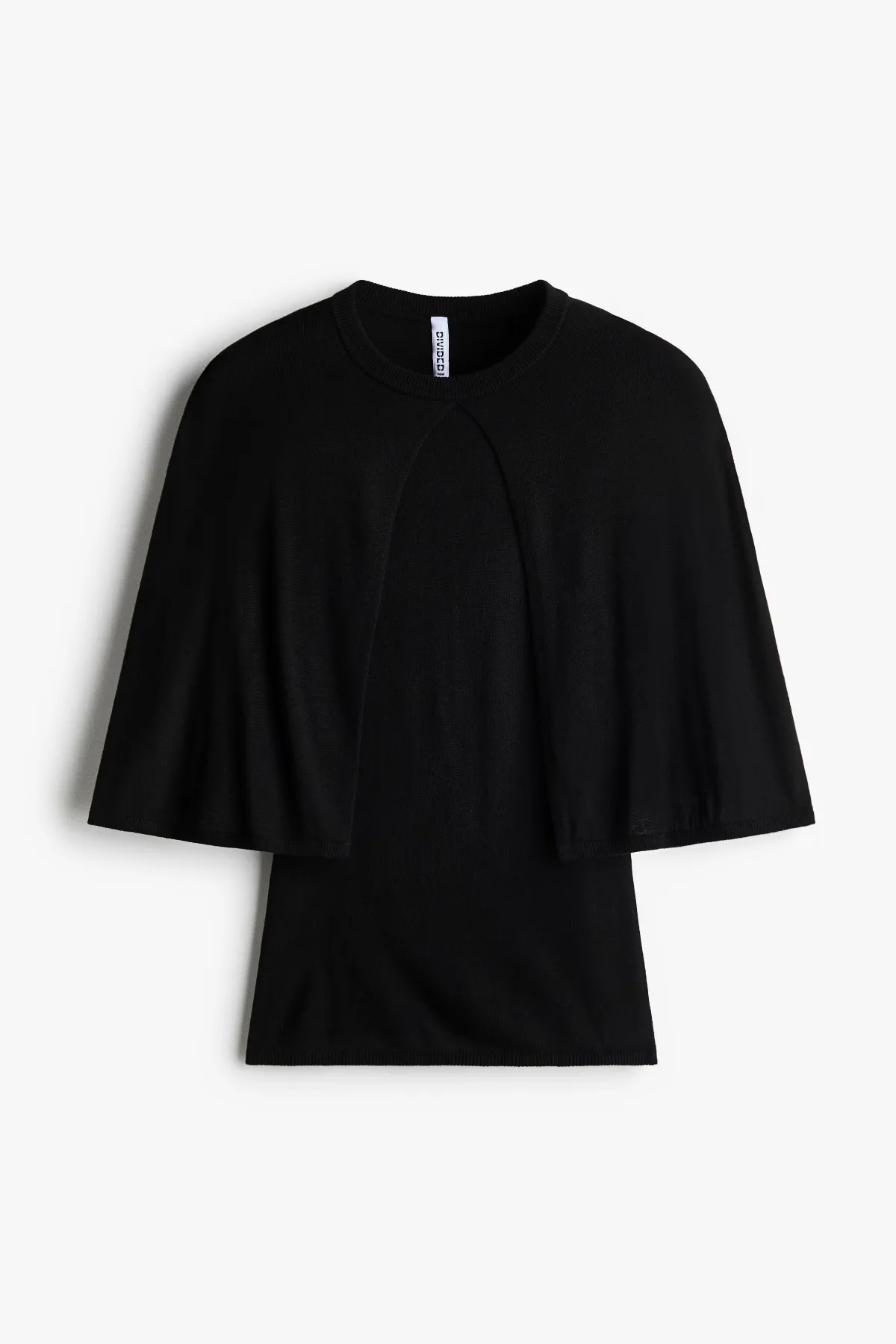 Cape-Detail Rib-Knit Top by H&M
