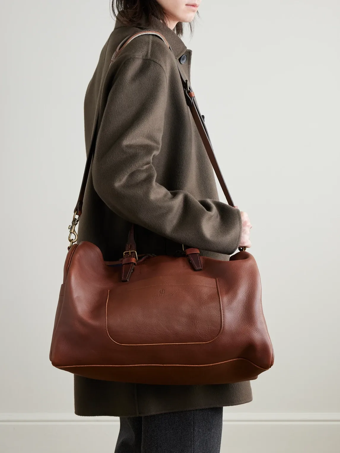 Leather Holdall by Bleu De Chauffe