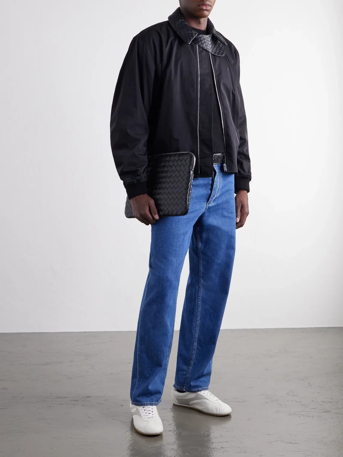 Getaway Intrecciato Leather Document Case by Bottega Veneta