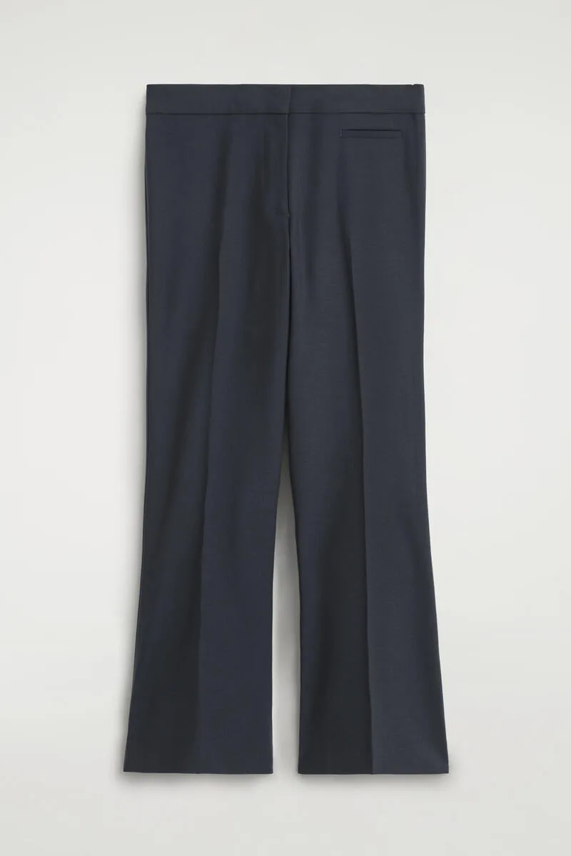 Twill Cropped Flared Pants by COS