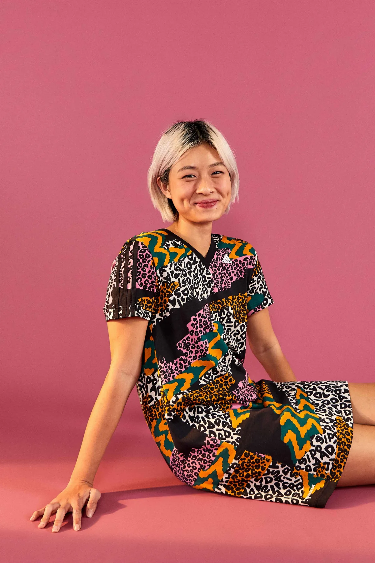 Adidas Farm Print 3 Stripes Dress by FARM Rio