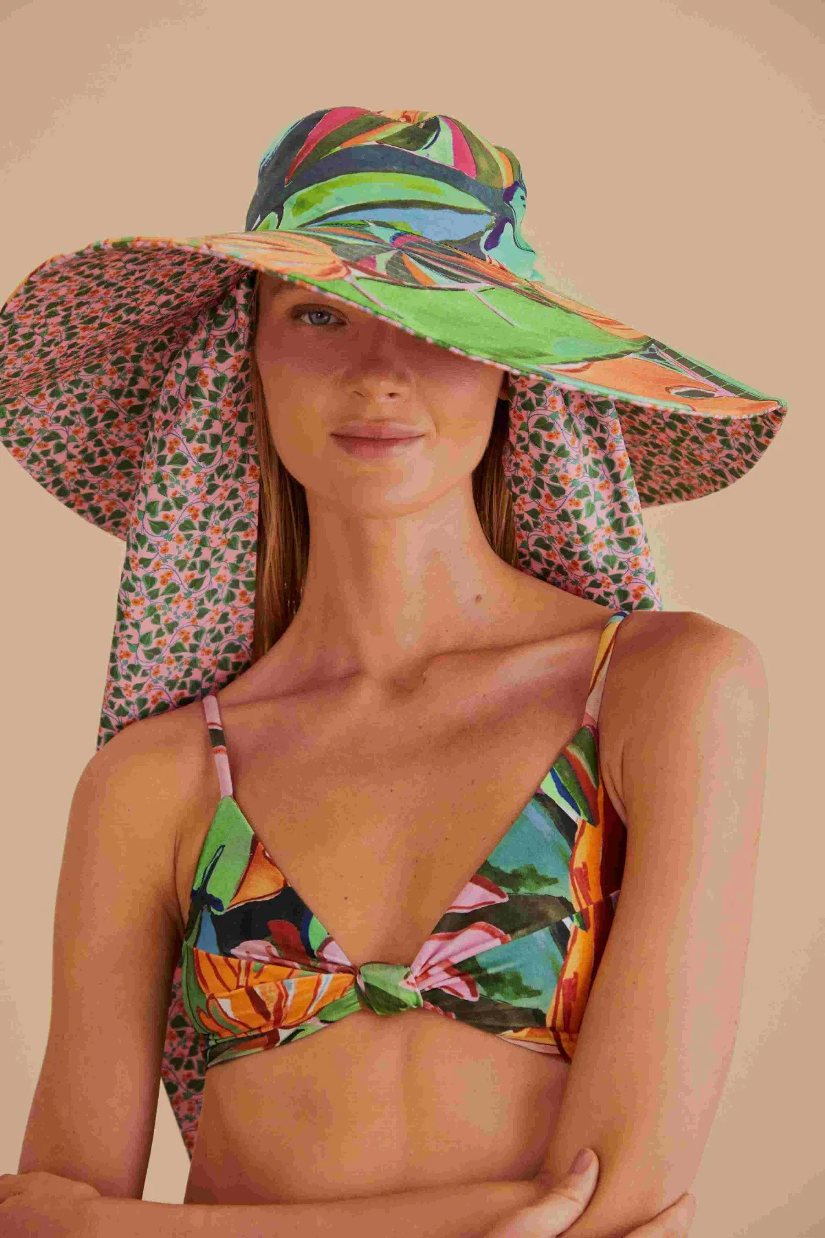 Pink Heart Ivy Hat by FARM Rio