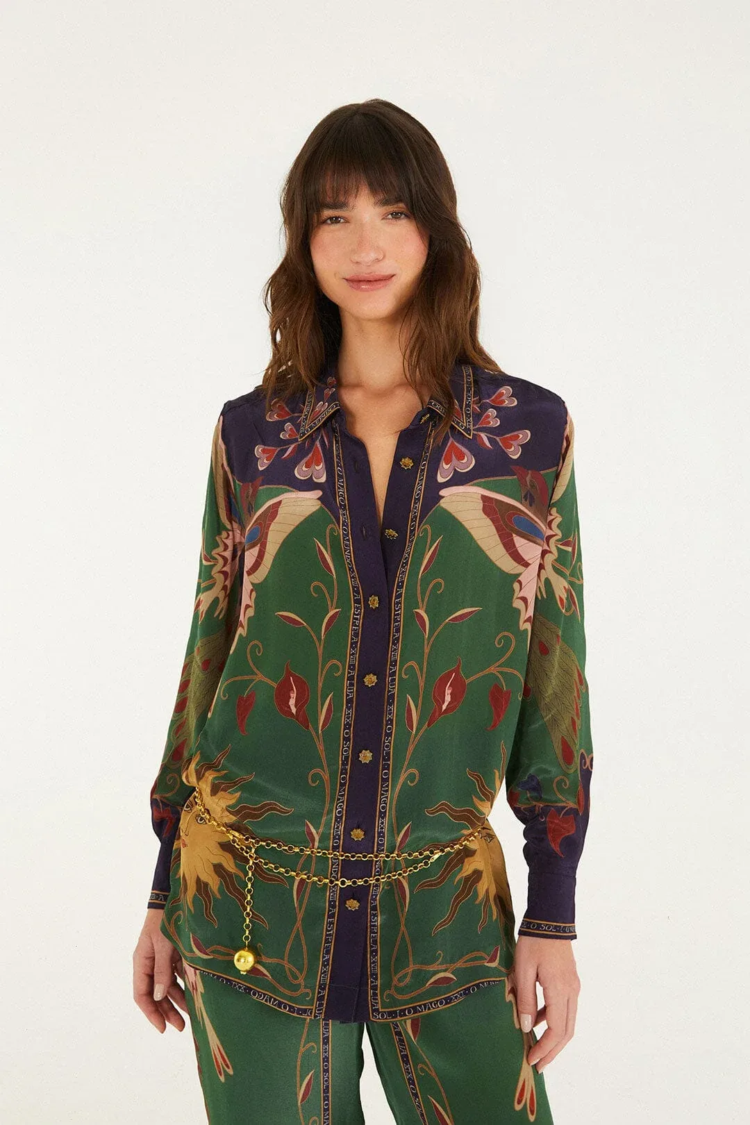 Mystical Paradise Pajama Shirt by FARM Rio