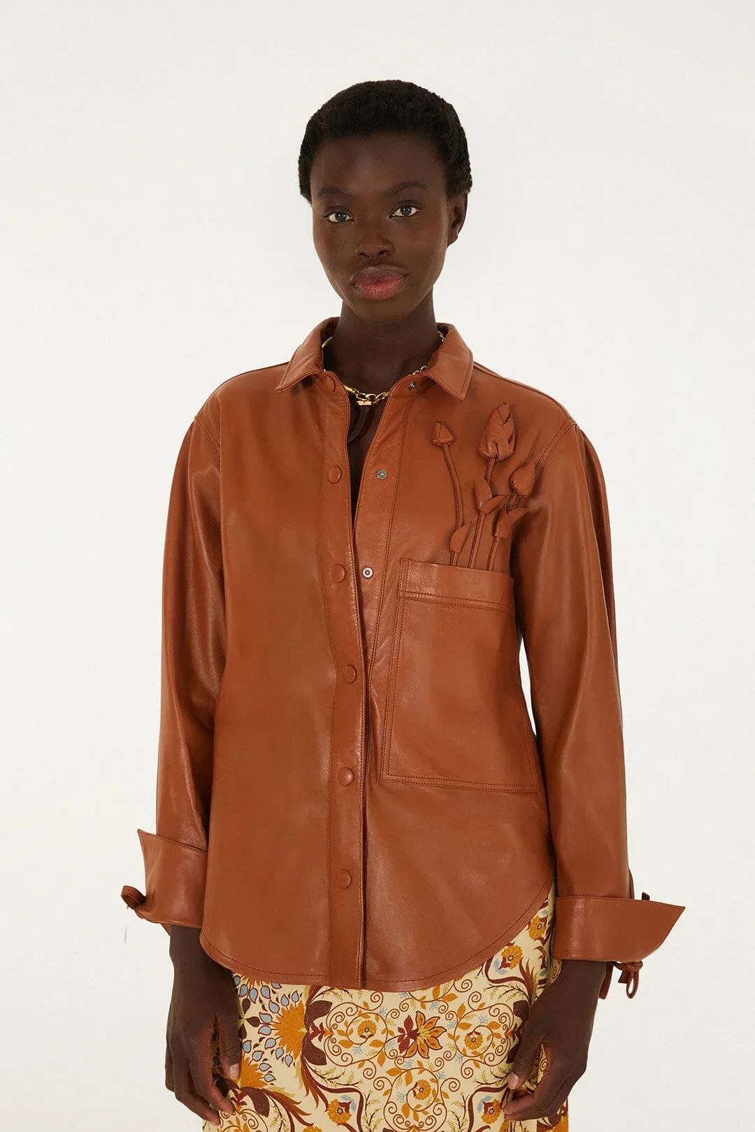 Almost Famous Leather Shirt by FARM Rio