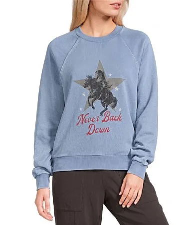 Never Back Down Knit Sweatshirt by Flag and Anthem