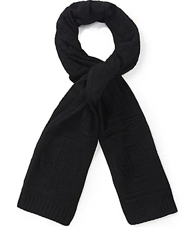 Luxe Infinity Jacquard Knit Scarf by Natori