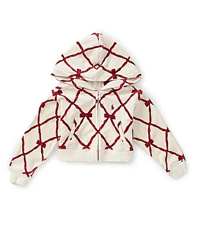 Long Sleeve Maryle Bow Print Hood Jacket by Polo Ralph Lauren