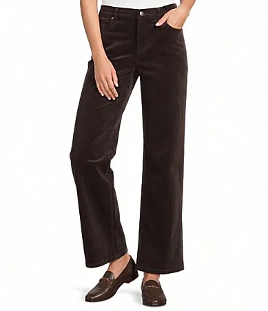 Organic Cotton Stretch Corduroy Straight Leg Ankle Pants by Eileen Fisher