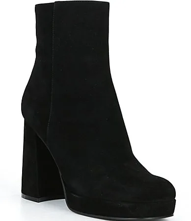 Step-Out Platform Suede Block Heel Boots by Jeffrey Campbell