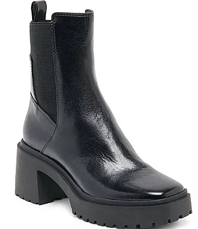 Grizly H2O Patent Leather Lug Sole Booties by Dolce Vita