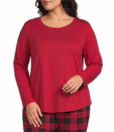 Long Sleeve Crew Neck Knit Top by Allison Daley