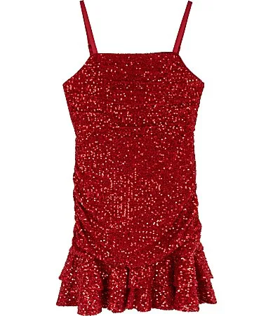 Sleeveless Sequin-Embellished Ruched Dress by Juliettenyc