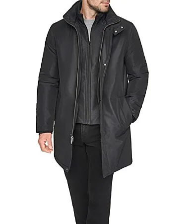 Halcott Stand Collar Raincoat by Andrew Marc