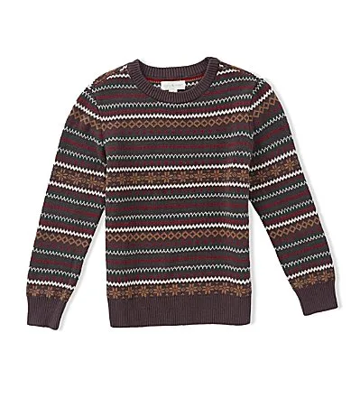 Fair Isle Long Sleeve Pullover Sweater by Scene&heard