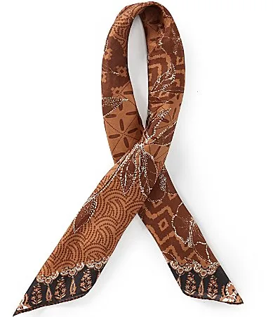 Monitclaire Floral Print Silk Square Scarf by Johnny Was