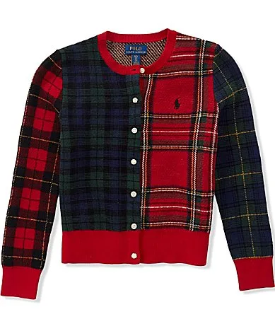 Plaid Cotton-Wool Cardigan Tank Top 2-Piece Set by Polo Ralph Lauren