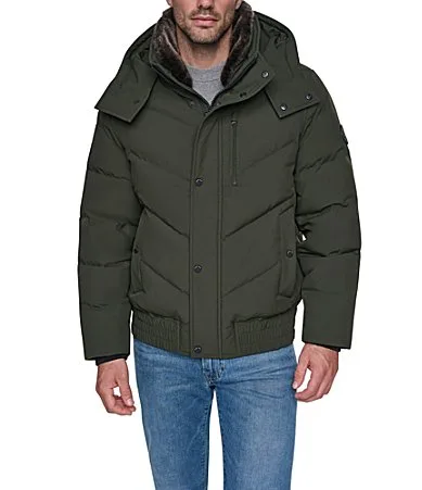 Jasper Hooded Bomber Jacket by Andrew Marc