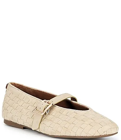 Winifred Woven Suede Mary Jane Ballet Flats by Gentle Souls
