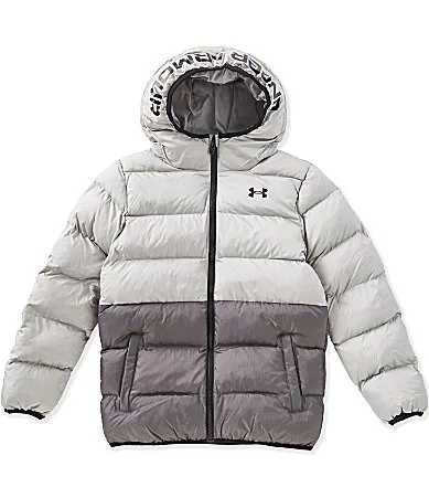 Long Sleeve Color Blocked Quilted Puffer Jacket by Under Armour