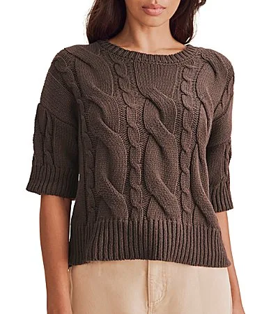 Rhiannon Short Sleeve Crewneck Sweater by Splendid