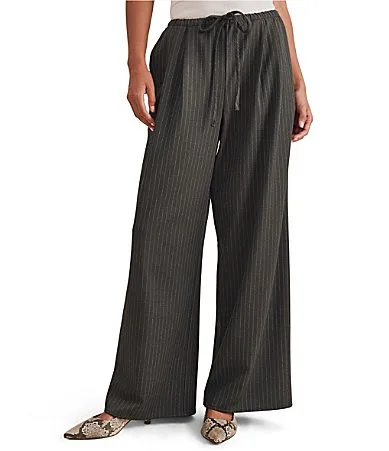 Valerie Pleated Pinstripe Pants by Splendid