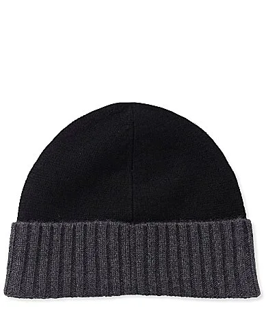 Cashmere Reversible Knit Beanie by Murano