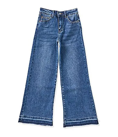 Wide Leg with Release Hem Jeans by Tractr