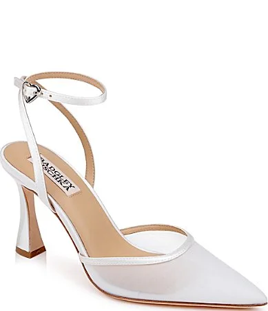 Yordan Mesh Ankle Strap Pointed Toe Pumps by Badgley Mischka