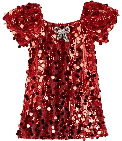 Puffed-Sleeve Sequin-Embellished Sheath Dress by Stella 88