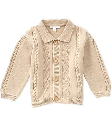 Long Cable Cardigan Sweater by Purebaby