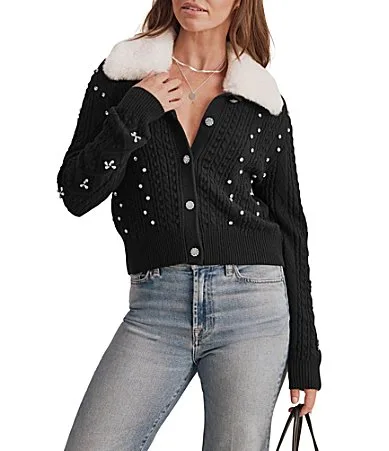 Chandler Long Sleeve Collar Sweater by Splendid