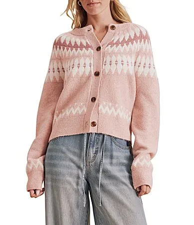 Fina Fair Isle Button Front Cardigan by Splendid