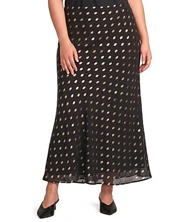 Dorris Gold Fleck Maxi Slip Skirt by Never Fully Dressed