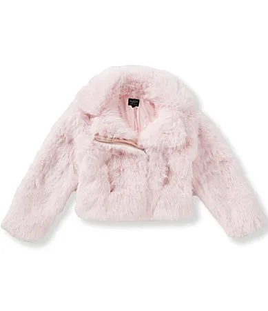 Jayden Faux-Fur Biker-Style Jacket by Bardot